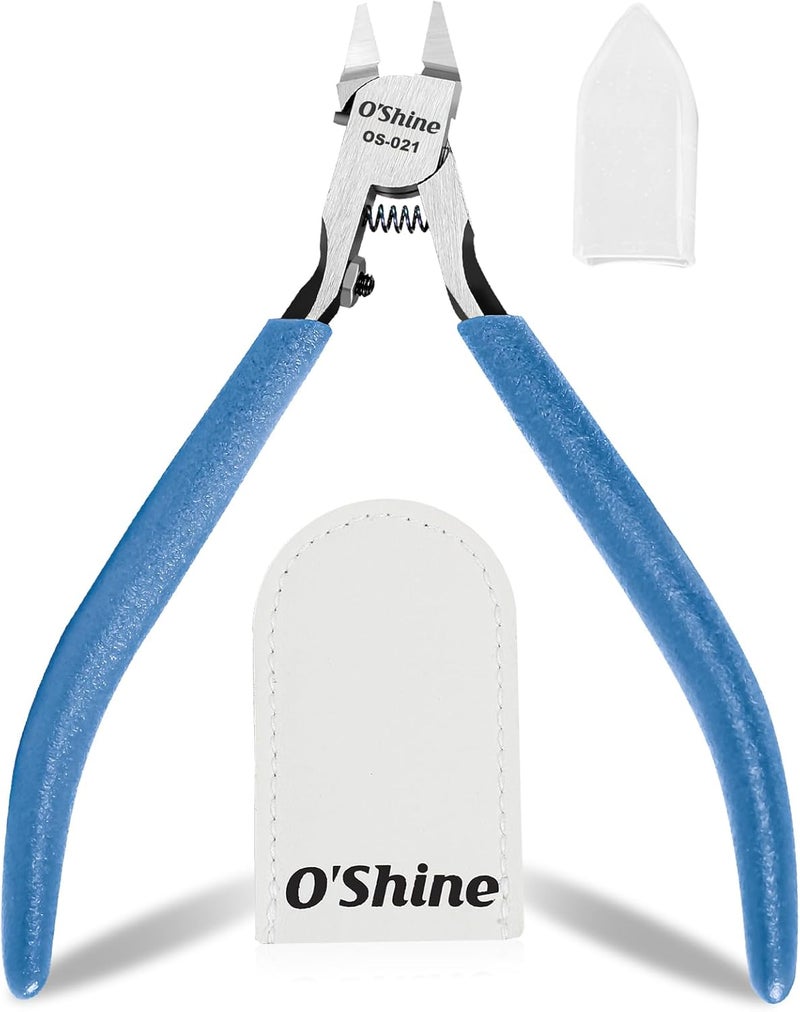 OSHINE O’Shine Ultimate Single-edged Sprue Cutter, Super Thin & Sharp Model Snips For Plastic Models, Single Blade Gunpla Gundam Model Nippers & Hobby Model Clippers, w/A Plastic Sheath & A Leather Sheath - Image 1